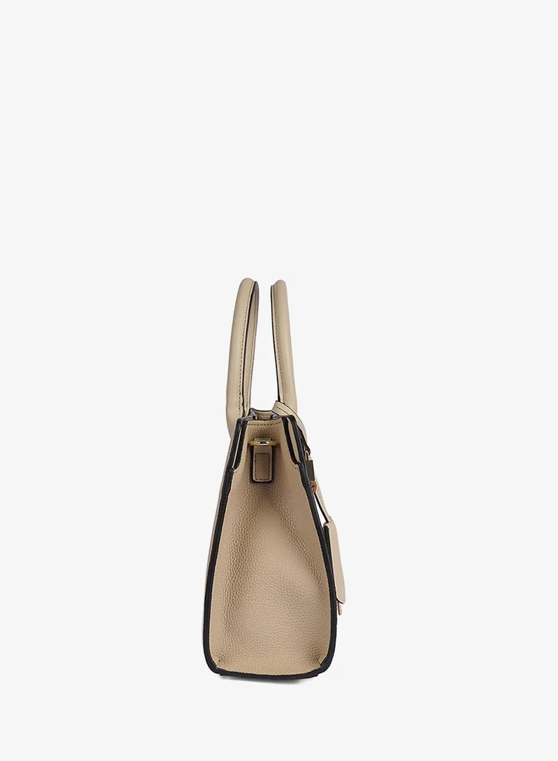 Cuple Khaki Satchel style with two top handles handbag for Women | Best Price UAE