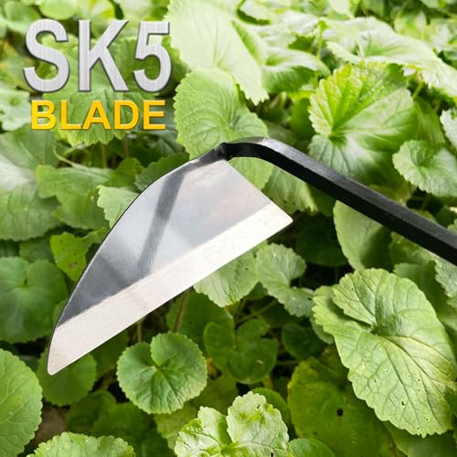 Hanpex Japanese Wide Blade Gardening Tools I Premium Quality Hand Hoes/Weeding Sickle Have Very Sharp Edge for Quick Work - Image 3