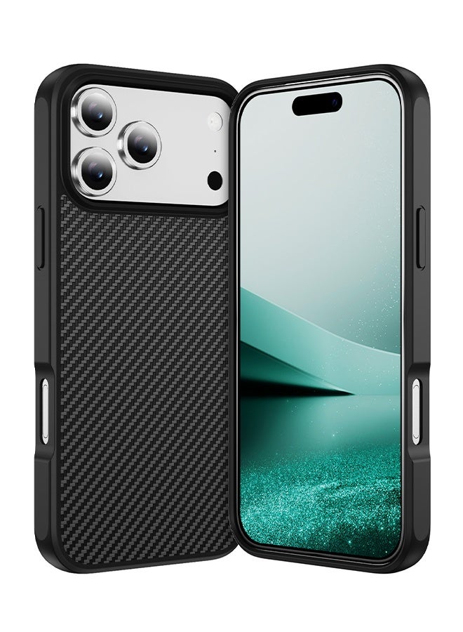 KASTWAVE iPhone 17 Pro Max Silicone Case Cover, Ultra Slim Shockproof Fall-resistant Back Cover Full Body Protection, Easy to Disassemble – Black - Image 2