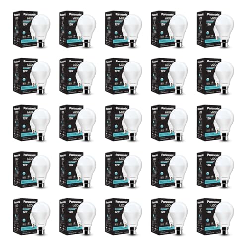 Panasonic 12 Watt LED Bulb, B22 Base 12W Bulb Light for Home, 25000+ BH with 1 Year Warranty, 6500K Cool Day Bulb (Pack of 25) - Image 1