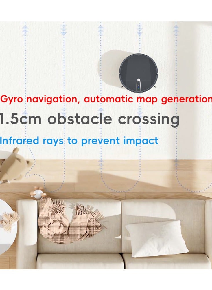 جوشبيرغ مكنسة كهربائية روبوتية ذاتية التفريغ، مكنسة كهربائية روبوتية 2 في 1 مع ممسحة، خرائط ذكية متقدمة مع نظام ملاحة ليدار، شفط قوي، فرشاة توسعة الحواف لشعر الحيوانات الأليفة - Image 4