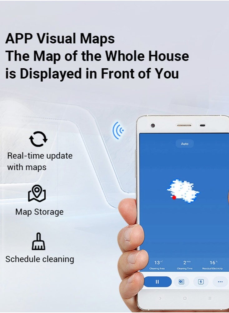 Robot Vacuum, 2 in 1 Robot Vacuum with Mop, Combo with WiFi/App, Gyro Navigation, Advanced Obstacle Avoidance, 4400mAh Self-Charging Robotic Vacuum Cleaner