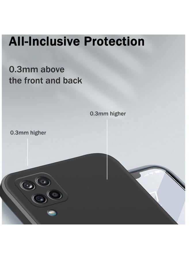 S-TOP Case For Samsung Galaxy A12 5G Solid Color Imitation Liquid Silicone Straight Edge Dropproof Full Coverage Protective Case - Image 4