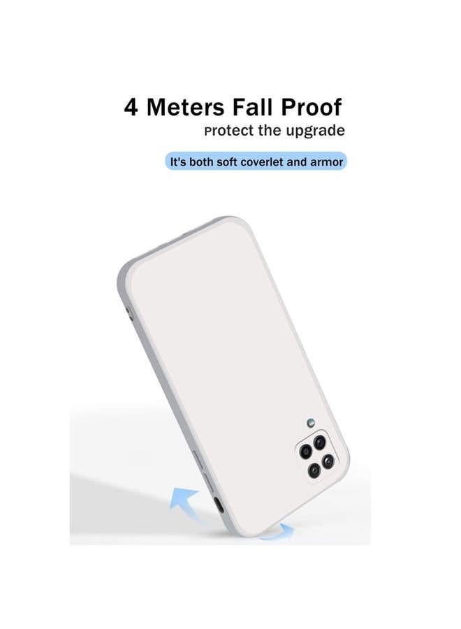 S-TOP Case For Samsung Galaxy A12 5G Solid Color Imitation Liquid Silicone Straight Edge Dropproof Full Coverage Protective Case - Image 5
