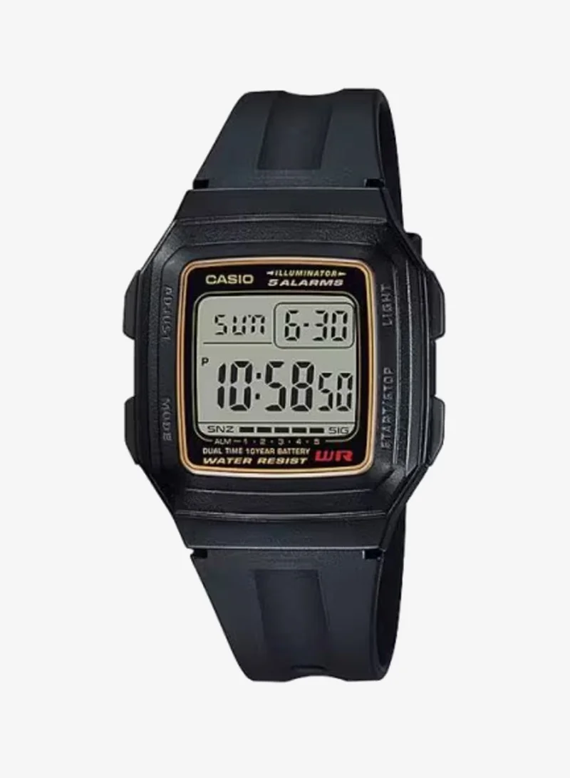 CASIO Unisex Resin Digital Watch F-201WA-9A - 34 mm