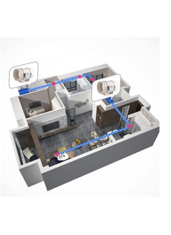 Generic Fan Exhaust Fan Mix flow Blower And Air Booster Duct Exhaust Fan Ceiling Exhaust Duct Fan 100mm  - Image 5