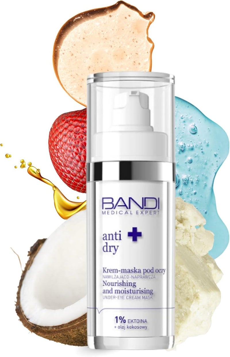 Bandi Intensive Nourishing Under Eye Cream Mask Hydrating Night Cream with Vitamin e Moisturizing Beauty Mask for Wrinkle Reduction and Skin Elasticity 50ml
