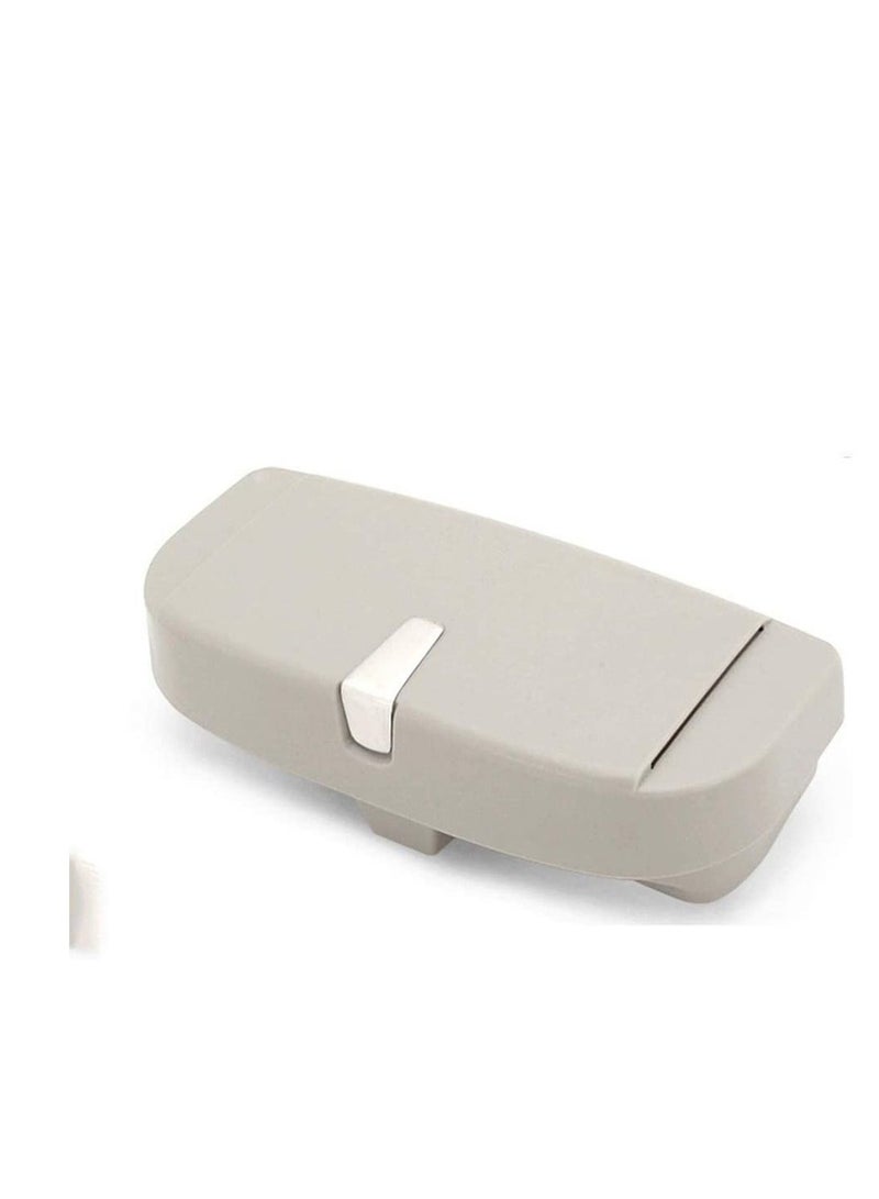 Y&D Car Sunglasses Eyeglasses Glasses Case Holder for Sun Visor, Organizer Organiser Box, Ticket Clip Double Card (Grey)  - Image 1