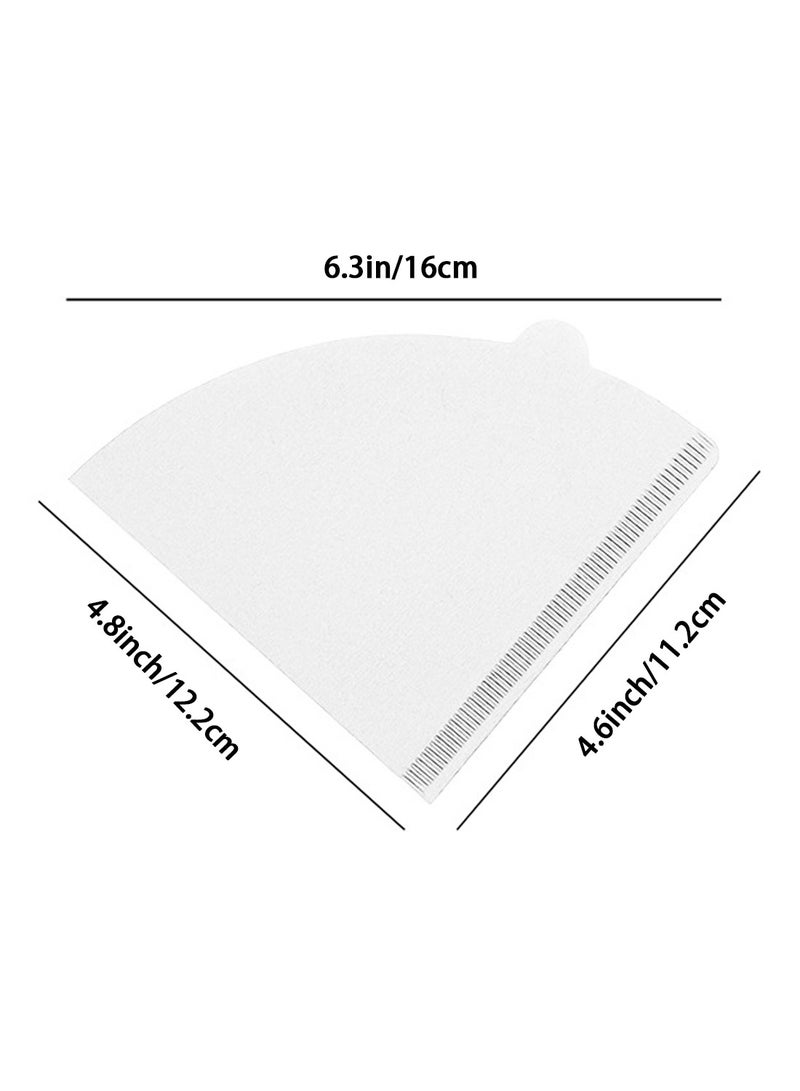 EqiEch 100-Piece Coffee Paper Filters V60 Disposable Cone White Size 02 for Pour Over and Drip Coffee Makers(2-4 cups) - Image 2