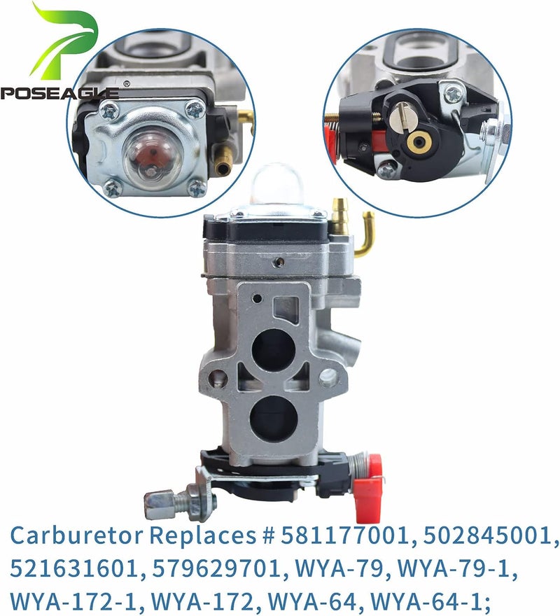 POSEAGLE WYA-79 Carburetor Replaces Husqvarna 502845001, 581177001, 505183101, Walbro WYA-79, WYA-44, WYA-56 for Husqvarna 150BT, 350BT and RedMax EBZ8500, EBZ8500RH, EBZ8000, EBZ7001 Leaf Blowers - Image 3