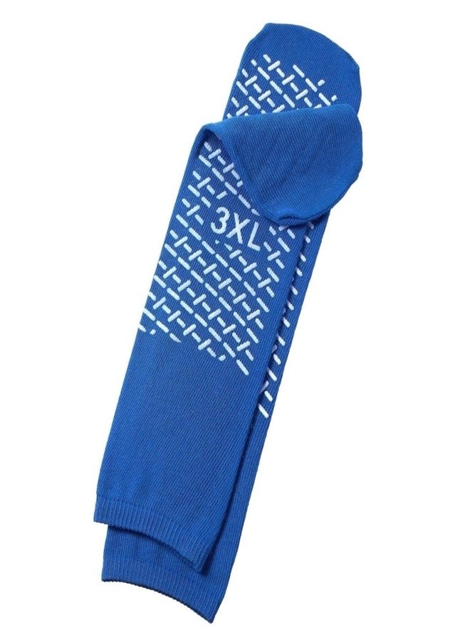 كومفرت أكسيس جوارب أمان مريحة مانعة للانزلاق بمقاس كبير جدًا (3XL) باللون الأزرق (3 أزواج) - Image 2