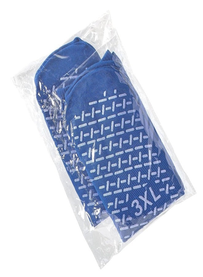 كومفرت أكسيس جوارب أمان مريحة مانعة للانزلاق بمقاس كبير جدًا (3XL) باللون الأزرق (3 أزواج) - Image 3