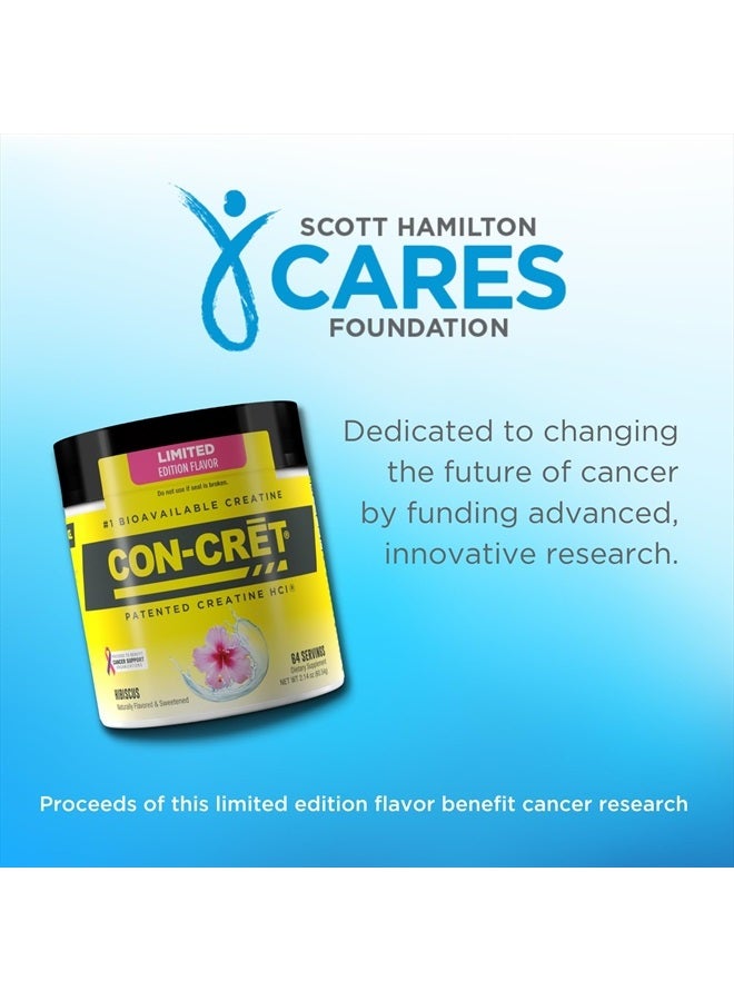 CON-CRET Creatine HCl Powder | Supports Muscle, Cognitive, and Immune Health | Hibiscus Flavored Creatine (64 Servings) - Image 2