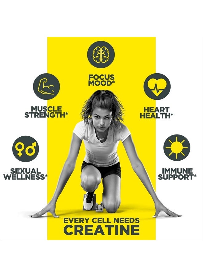 CON-CRET Creatine HCl Powder | Supports Muscle, Cognitive, and Immune Health | Hibiscus Flavored Creatine (64 Servings) - Image 5