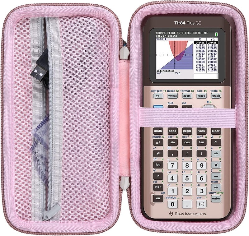 Khanka Hard Travel Case Replacement for Texas Instruments TI-83 Plus/TI-84 Plus/TI-84 Plus CE Color Graphing Calculator, Case Only (Rose Gold) - Image 1