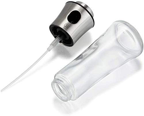 MORGHULIS Oil Sprayer for Cooking Oil Vinegar Dispenser Bottle for Kitchen Olive Oil Dispenser Bottle Cooking Portable Oil and Vinegar Sprayer Stainless Steel Olive Oil Glass Bottle 180 ML - Image 4