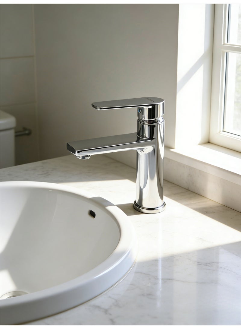 بالوعة الحمام صنبور ثقب واحد مقبض واحد المقبس حمام من الفولاذ المقاوم للصدأ صنبور صنبور كونترتوب تركيب 1 حفرة 1000 جرام - Image 4