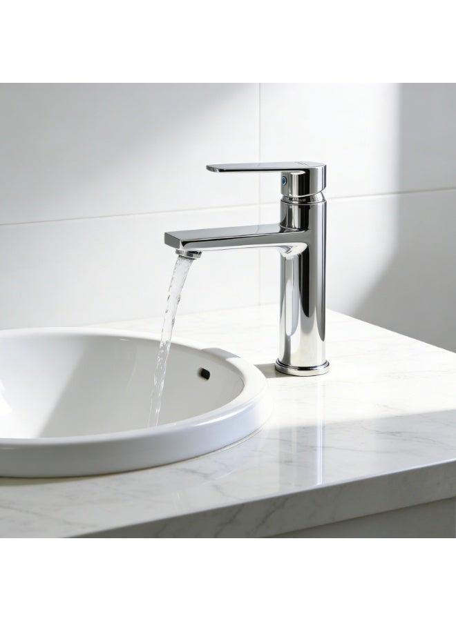 بالوعة الحمام صنبور ثقب واحد مقبض واحد المقبس حمام من الفولاذ المقاوم للصدأ صنبور صنبور كونترتوب تركيب 1 حفرة 1000 جرام - Image 5