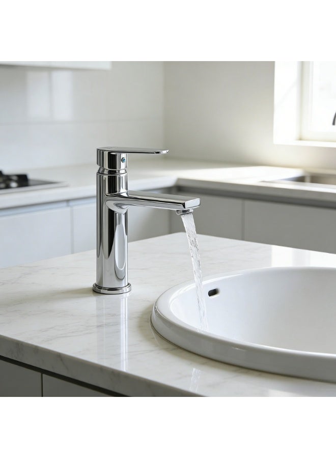 بالوعة الحمام صنبور ثقب واحد مقبض واحد المقبس حمام من الفولاذ المقاوم للصدأ صنبور صنبور كونترتوب تركيب 1 حفرة 1000 جرام - Image 2