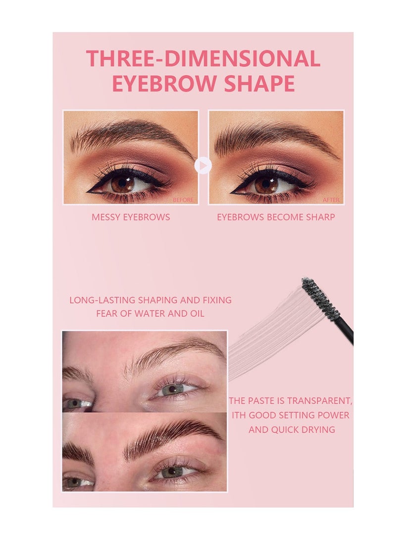 pudaier جل الحواجب للنساء، جل حواجب طبيعي شفاف مقاوم للماء يدوم طويلاً لتحديد شكل الحواجب، جل تثبيت الحواجب وتعزيز مظهر الحواجب الممتلئة، شمع الحواجب للاستخدام المنزلي، صالون تجميل - Image 3