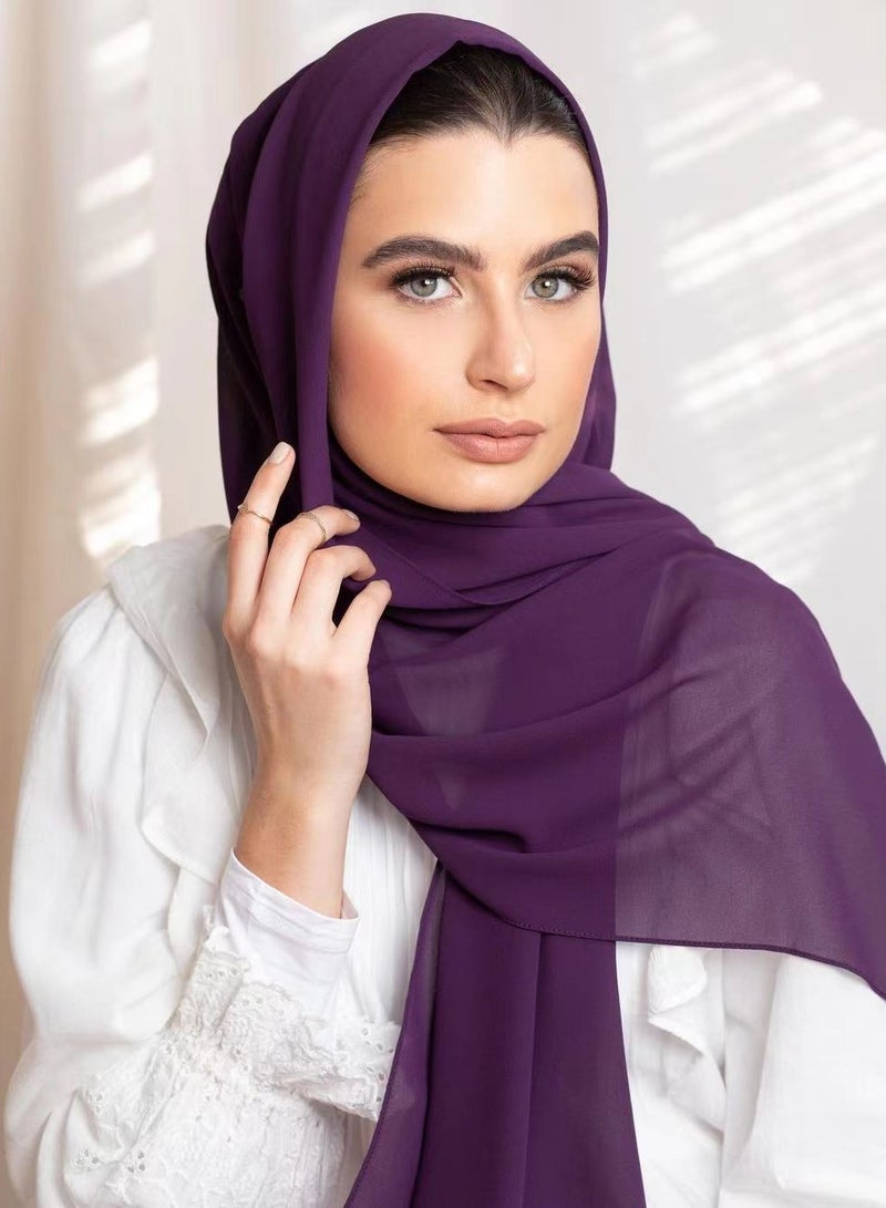 Bukela Women's Hijab, Premium Breathable Chiffon Hijab, Stylish and Comfortable Hijab Scarfs, Very Comfy & Good for Everyday Use, Versatile and Artistic Scarf for Women