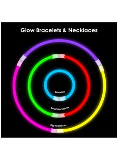 ESSEN Glow Sticks Party Favors For Kids Glow In The Dark With Connectors Set Of 100  - Image 4