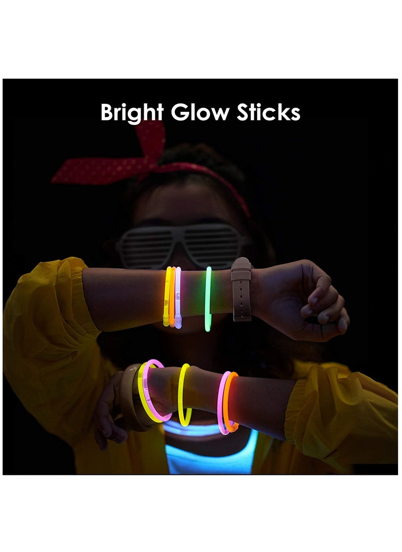 ESSEN - Glow Sticks Party Favors For Kids Glow In The Dark With Connectors Set Of 100 - Image 1