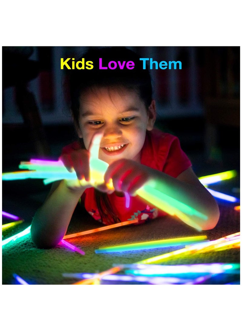 ESSEN - Glow Sticks Party Favors For Kids Glow In The Dark With Connectors Set Of 100 - Image 1