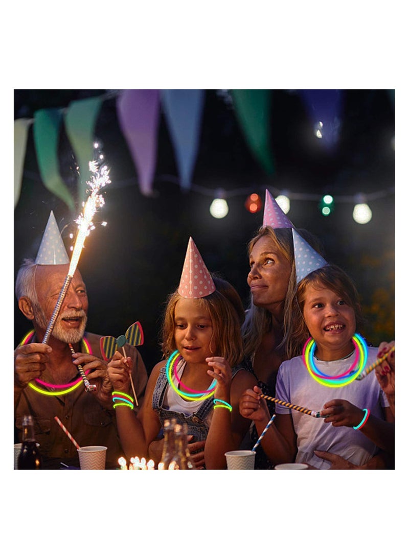 ESSEN - Glow Sticks Party Favors For Kids Glow In The Dark With Connectors Set Of 100 - Image 1