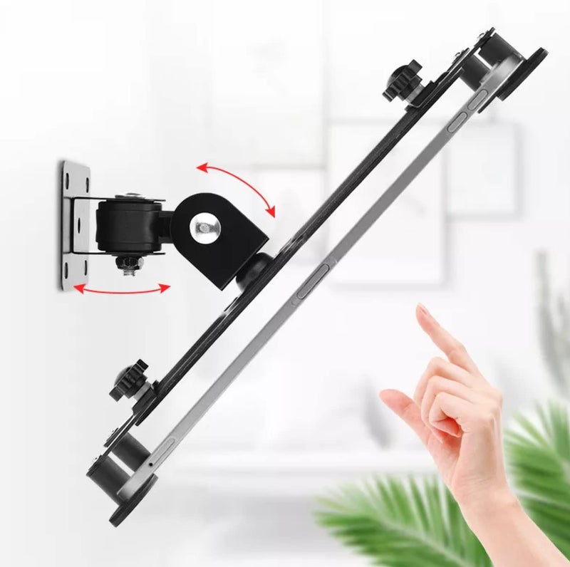 24x7 eMall Adjustable Wall Mount Phone and Tablet Stand Holder, Black (Upto 13 Inch Tablets) - Image 2