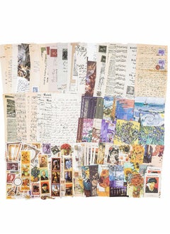 Vintage Scrapbook Supplies Pack for Art Journaling Bullet Junk Journal Planners DIY Paper Stickers Craft Kits Notebook Collage Album Aesthetic Cottagecore Picture Frames (200 Pieces) (Artistic)