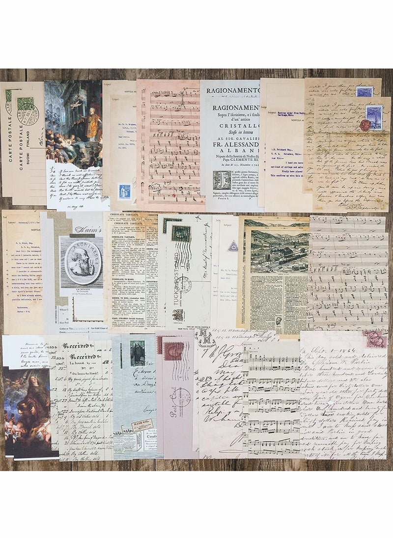 Excefore - Vintage Scrapbook Supplies Pack for Art Journaling Bullet Junk Journal Planners DIY Paper Stickers Craft Kits Notebook Collage Album Aesthetic Cottagecore Picture Frames (200 Pieces) (Artistic) - Image 1