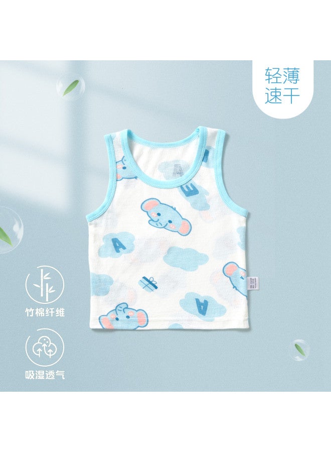 Doxiluka Baby Vest Summer Bamboo Cotton Fiber Infant Clothes Kids Top Breathable Undershirt Inner Wear Sleeveless Outerwear - Image 2