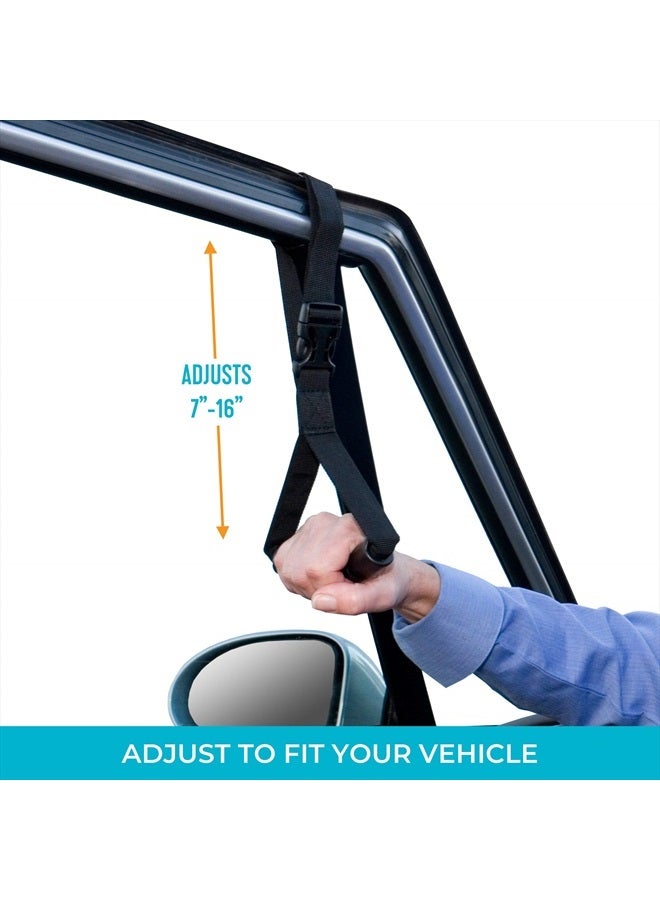 Stander CarCaddie, Car Safety Grab Handle for Adults, Seniors, and Elderly, Ergonomic Vehicle Support Handle with Adjustable Strap and Non-Slip Rubber Grip, Automotive Standing and Mobility Aid - Image 5