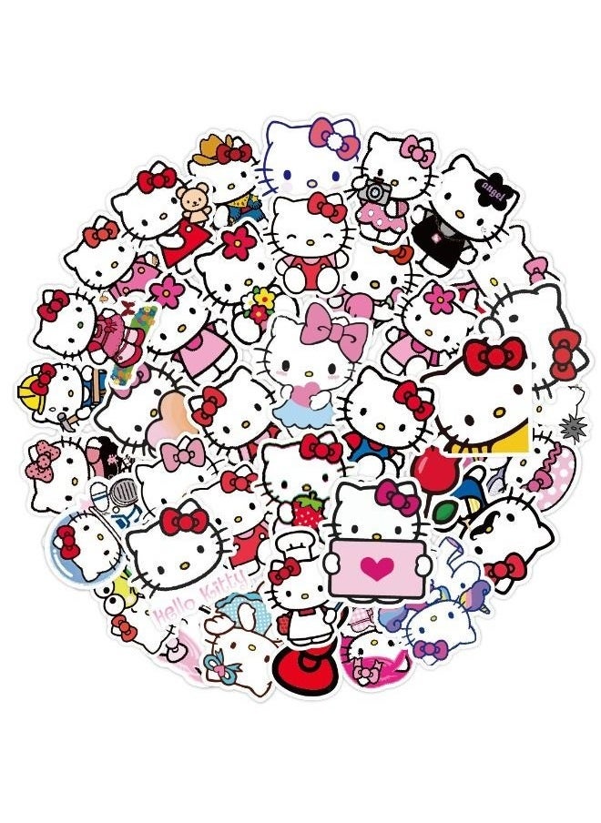 Generic - 50-Piece Hello Kitty Waterproof Stickers, Premium Waterproof Vinyl Stickers Set, Waterproof Stickers for Laptop,Skateboard, Water Bottles,Computer,Phone,Guitar DIY - Image 1