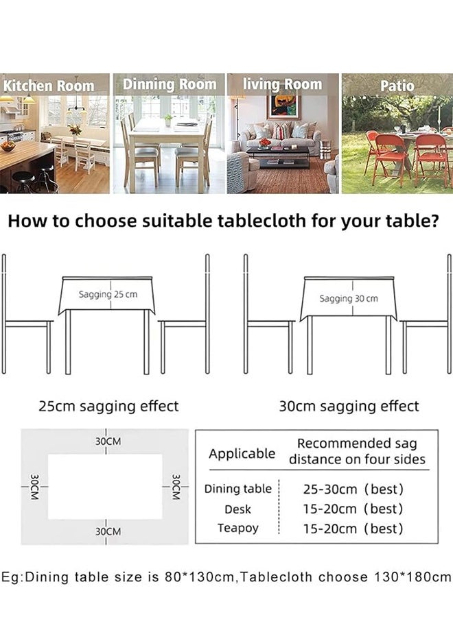 DUNISO Lace Tablecloth, Rectangular Washable White Overlays Rustic Table Cloth，Flower Printing Table Cover for Dining Table, Coffee Table, Desk, Bedside Table,  Lace Table Cloths for Catering Events,  Weddings Decorations - Image 5