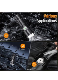 Generic ET15 Mini EDC Flashlight Rechargeable High Lumen 2000 - Small Powerful Pocket Flashlights with Clip Magnet, USB C IP67 Waterproof LED Tiny Flash Light  - Image 5