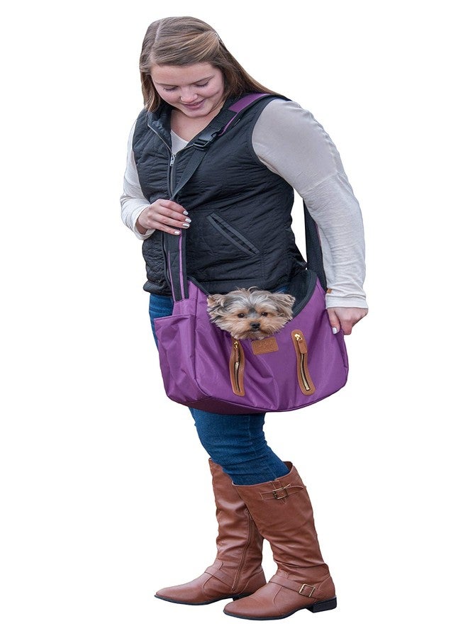 Pet Gear Tote/Sling Carrier for Cats/Dogs, Storage Pocket, Removable Washable Liner, Zippered Top and Mesh Windows, Mulberry, Sling - Image 1