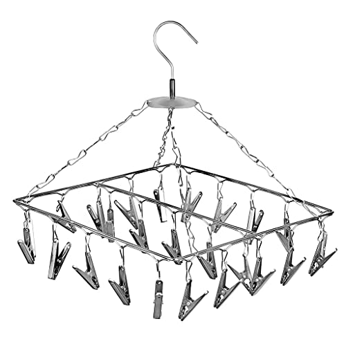 Konquer TimeS Premium Stainless Steel Hanging Clips for Drying Clothes, Heavy Quality Rust Free Pegs, for Hanging Clothes, Baby Cloth Hanger (Square Baby Cloth Hanger) - Image 2