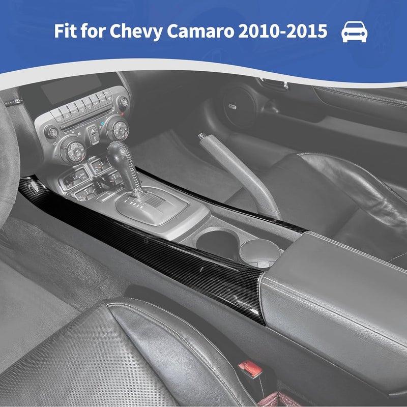 RT-TCZ Carbon Fiber Interior Accessories for Chevrolet Camaro 2010-2015 - Center Console Gear Panel Side Trim Cover (2pcs) - Image 4