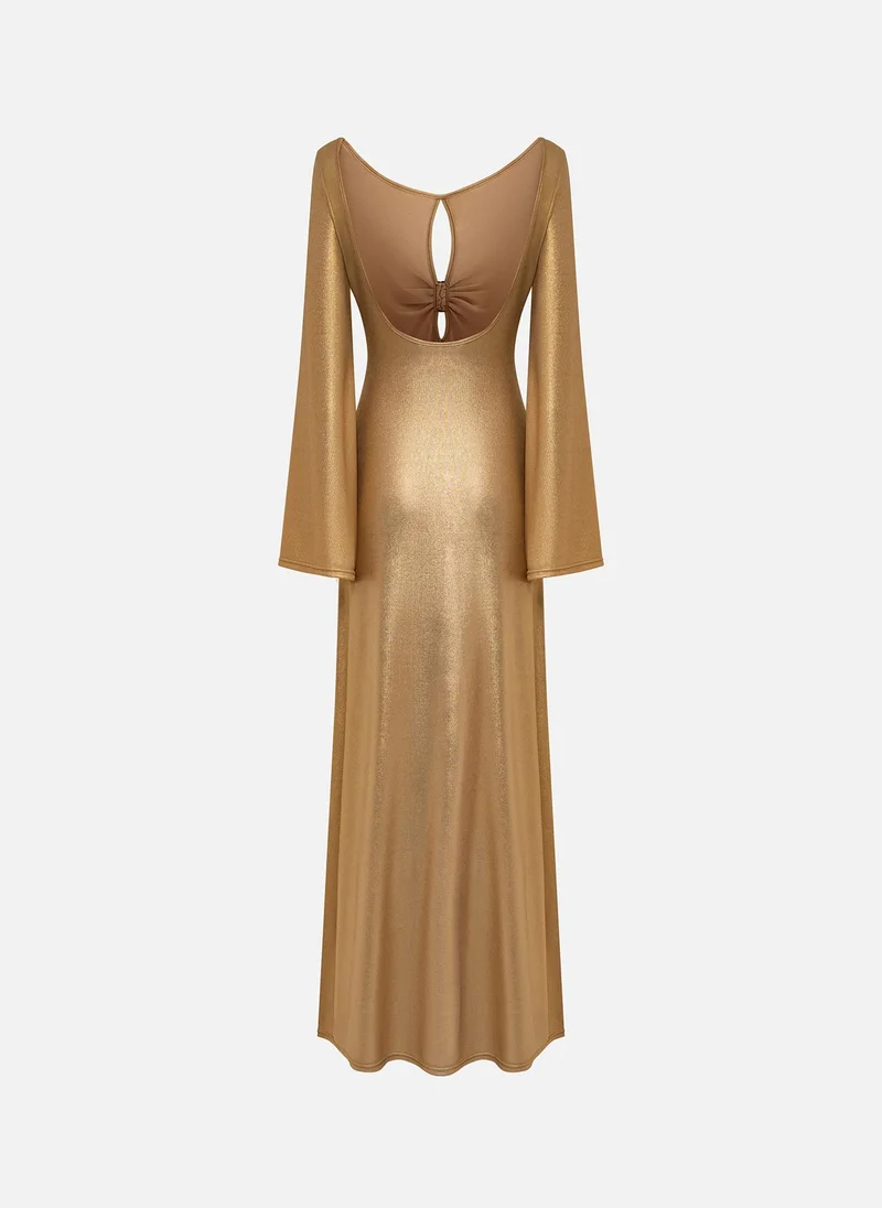 Lichi  Metallised jersey maxi dress for Women | Best Price UAE