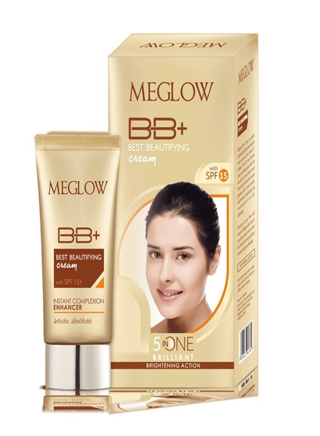 MEGLOW BB+ CREAM With SPF 15 for Women, 30g - Image 1