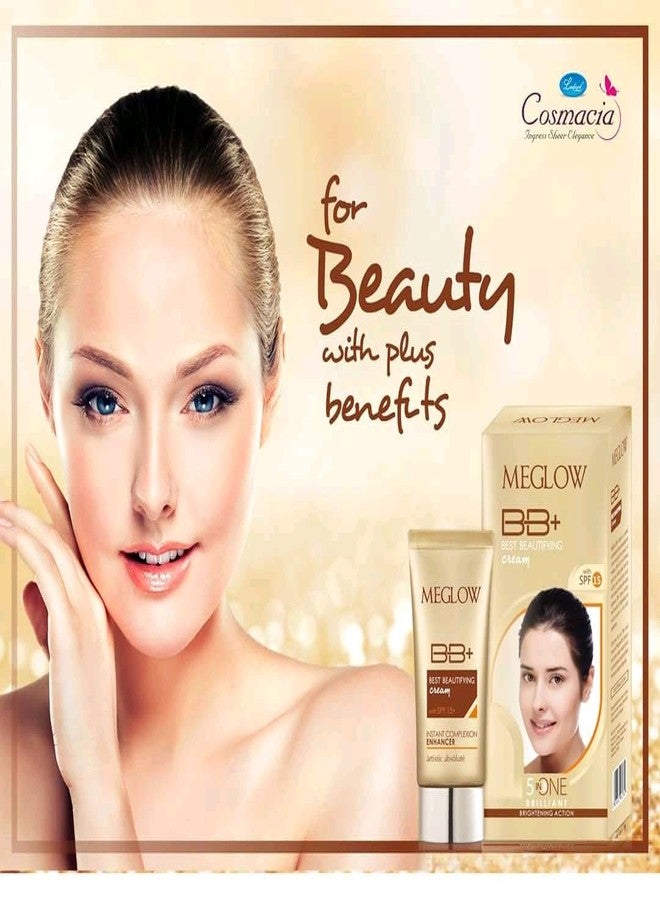 MEGLOW BB+ CREAM With SPF 15 for Women, 30g - Image 3