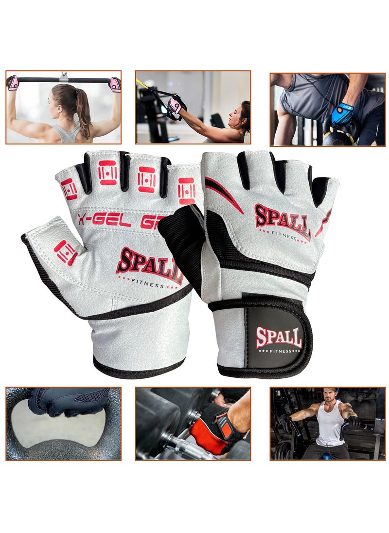 Spall - Weight Lifting Leather Gloves Short Strap Power Lifting Gloves Strong Grip Palm Exercise Fitness Strenghten Gloves Home Gym - Image 1
