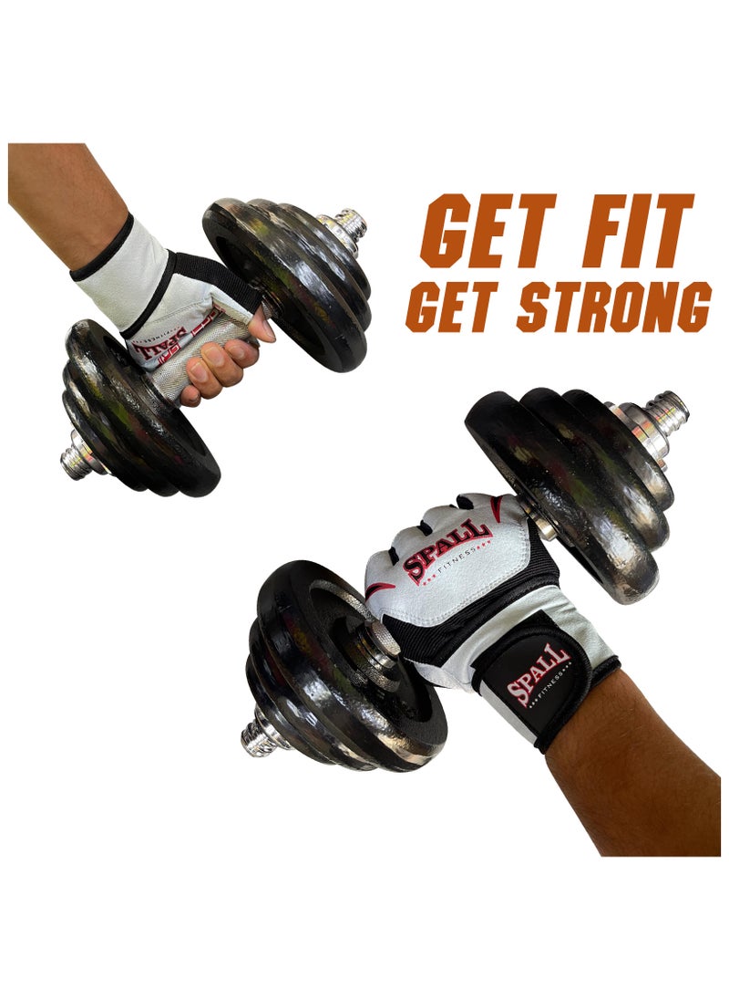 Spall - Weight Lifting Leather Gloves Short Strap Power Lifting Gloves Strong Grip Palm Exercise Fitness Strenghten Gloves Home Gym - Image 1