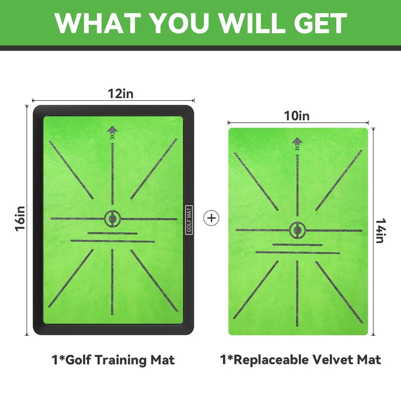 Golf Hitting Mat, Golf Practice Mat Outdoor Indoor for Training Chipping Show Swing Path, Golf Impact Turf Mat with Rubber Backing,Golf Accessories for Men,Gifts for Men/Dad/Husband - Image 5