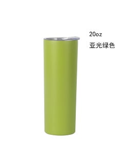 Cross-border supply stainless steel 20oz double-layer slimming Cup vacuum insulation cold preservation Car Cup car portable ice cream cup Matte green Matte green