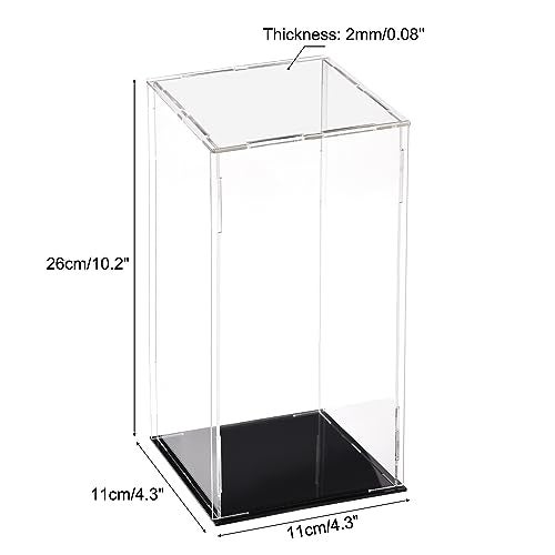uxcell Acrylic Clear Display Case Box Dustproof Protection Showcase Cube Collectibles Show Box 39x39x98inch - Image 3