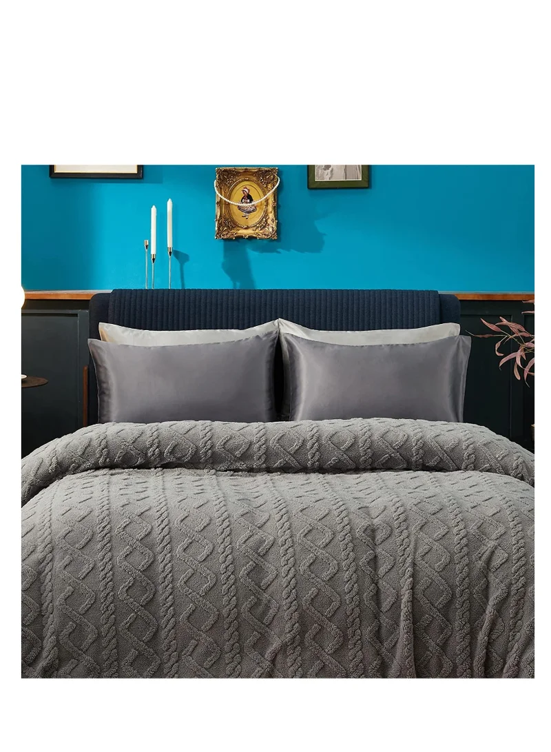 Mahmir Dark Grey MahMir® Silk Satin Pillowcase for Hair and Skin Queen - Dark Grey Silk Pillowcase 2 Pack 76L x 51W CM (20x30 Inches) - Satin Pillow Cases Set of 2 with Envelope Closure (Dark Grey)  | Best Price UAE