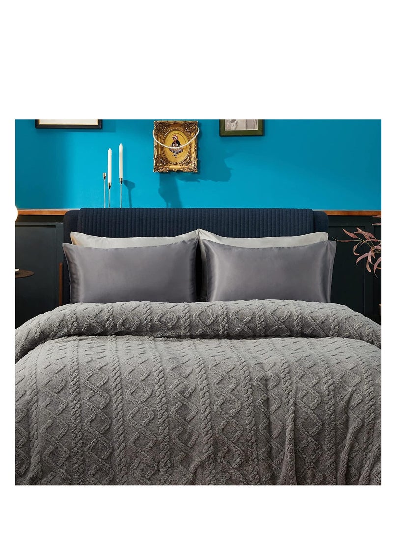 MahMir - MahMir® Silk Satin Pillowcase for Hair and Skin Queen - Dark Grey Silk Pillowcase 2 Pack 76L x 51W CM (20x30 Inches) - Satin Pillow Cases Set of 2 with Envelope Closure (Dark Grey) - Image 1